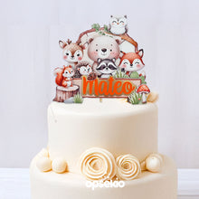 Cake topper animales del bosque