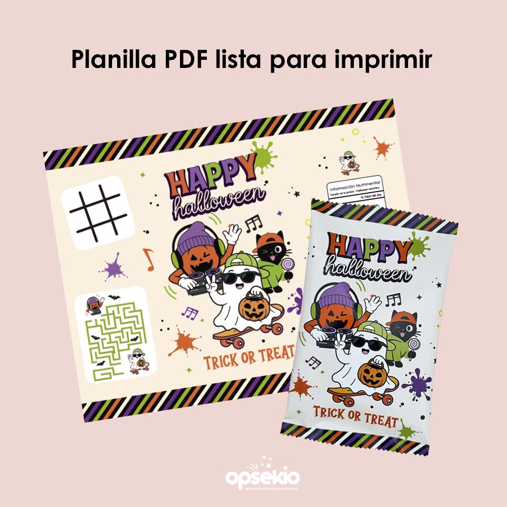 Chip Bag Spooky Fun Halloween — Bolsas Dulceros Imprimibles