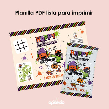 Chip Bag Spooky Fun Halloween — Bolsas Dulceros Imprimibles