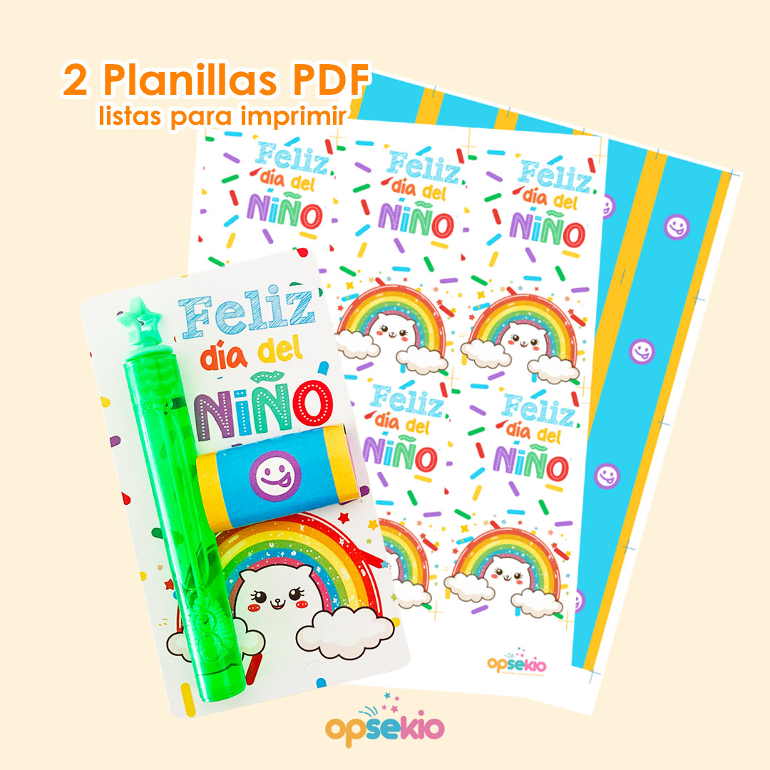 Porta Burbujas Día del Niño para Imprimir - PDF