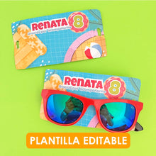 Pool party porta lentes editable