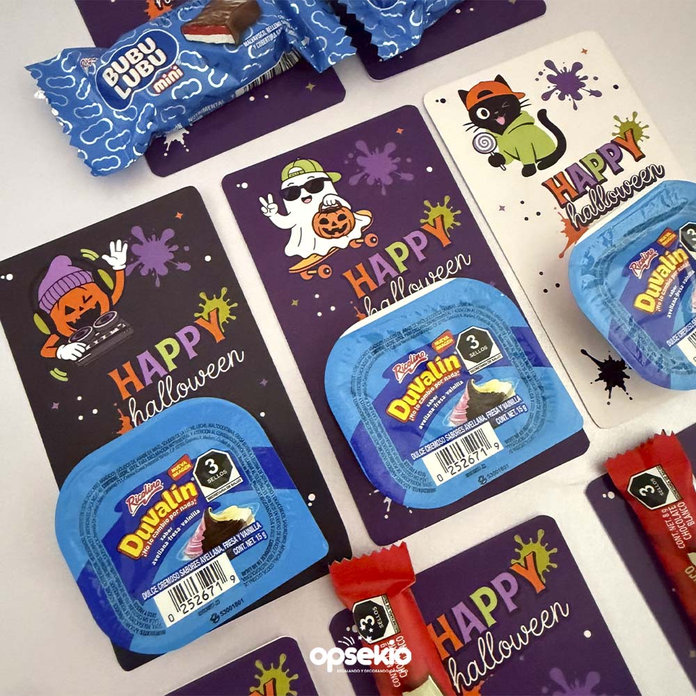 Porta Dulce Halloween Spooky Fun — Tarjetas Imprimibles