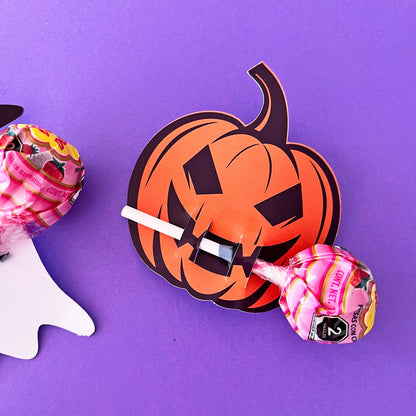 Porta Paletas Halloween — Calabaza, Fantasma y Murciélago