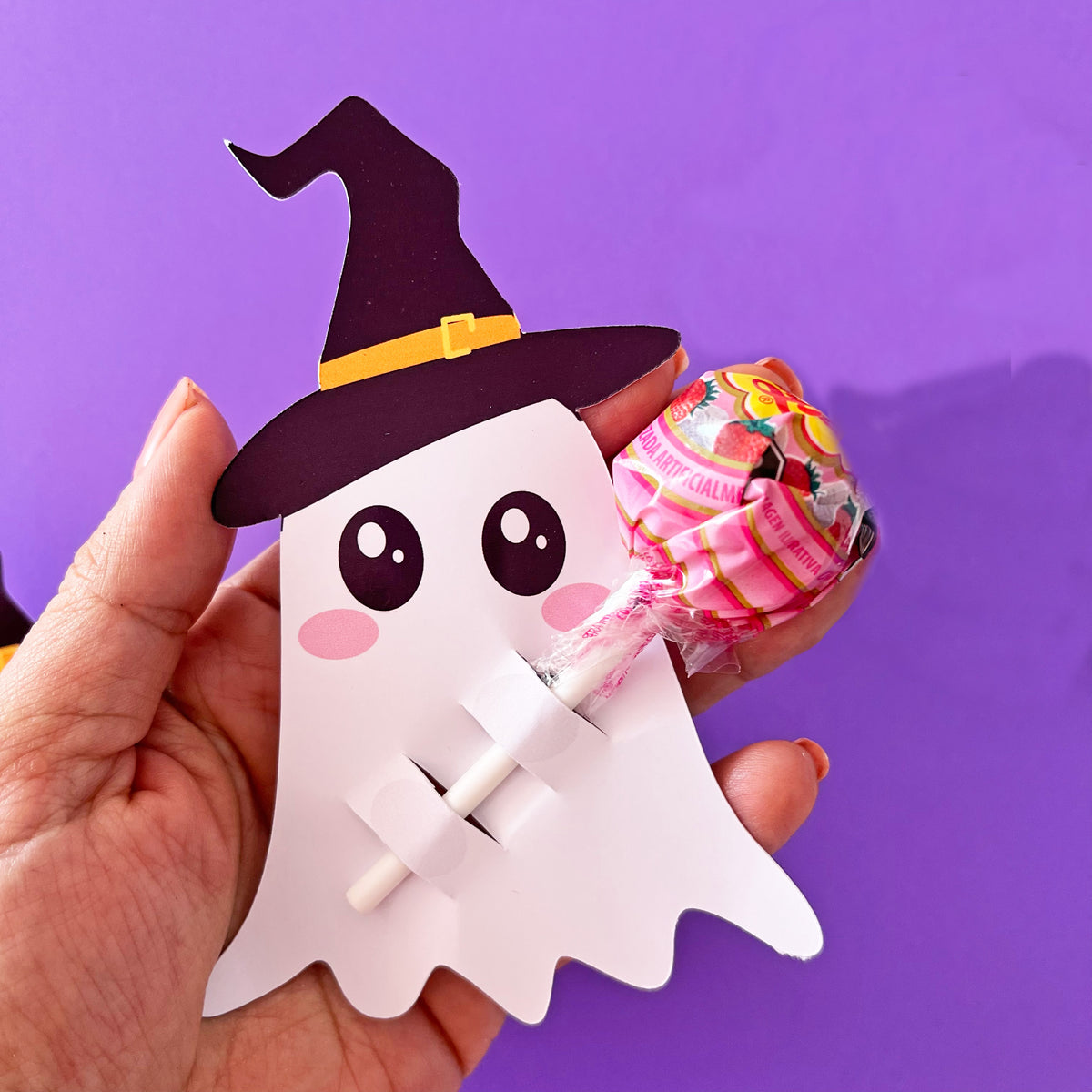 Porta Paletas Halloween — Calabaza, Fantasma y Murciélago