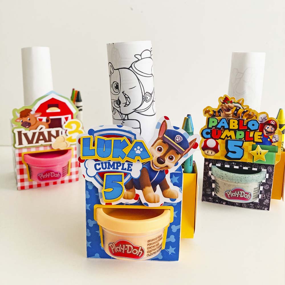 Recuerdos para fiestas infantiles play doh