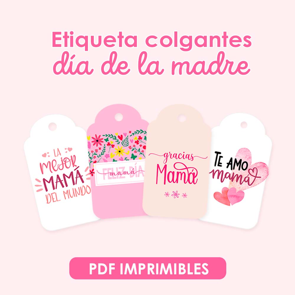 Tags Día de la Madre para Imprimir - Etiquetas PDF