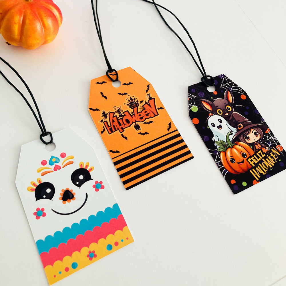 Etiquetas de Halloween colgantes
