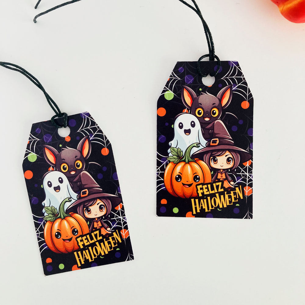 Etiquetas de Halloween colgantes