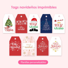 Etiquetas navideñas para imprimir (editables)
