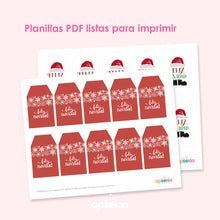 Etiquetas navideñas para imprimir (editables)