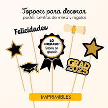 Toppers de graduación para imprimir