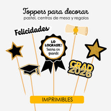 Toppers de graduación para imprimir