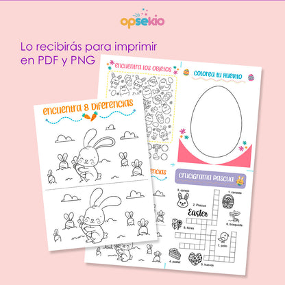Actividades de Pascua para Imprimir (PDF y PNG)