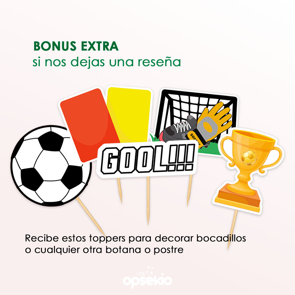 Etiqueta de Fútbol para Bolsas de Regalo - PDF imprimible