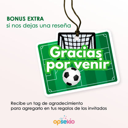 Kit Básico de imprimible Fiesta Fútbol para Cumpleaños (PDF y PNG)