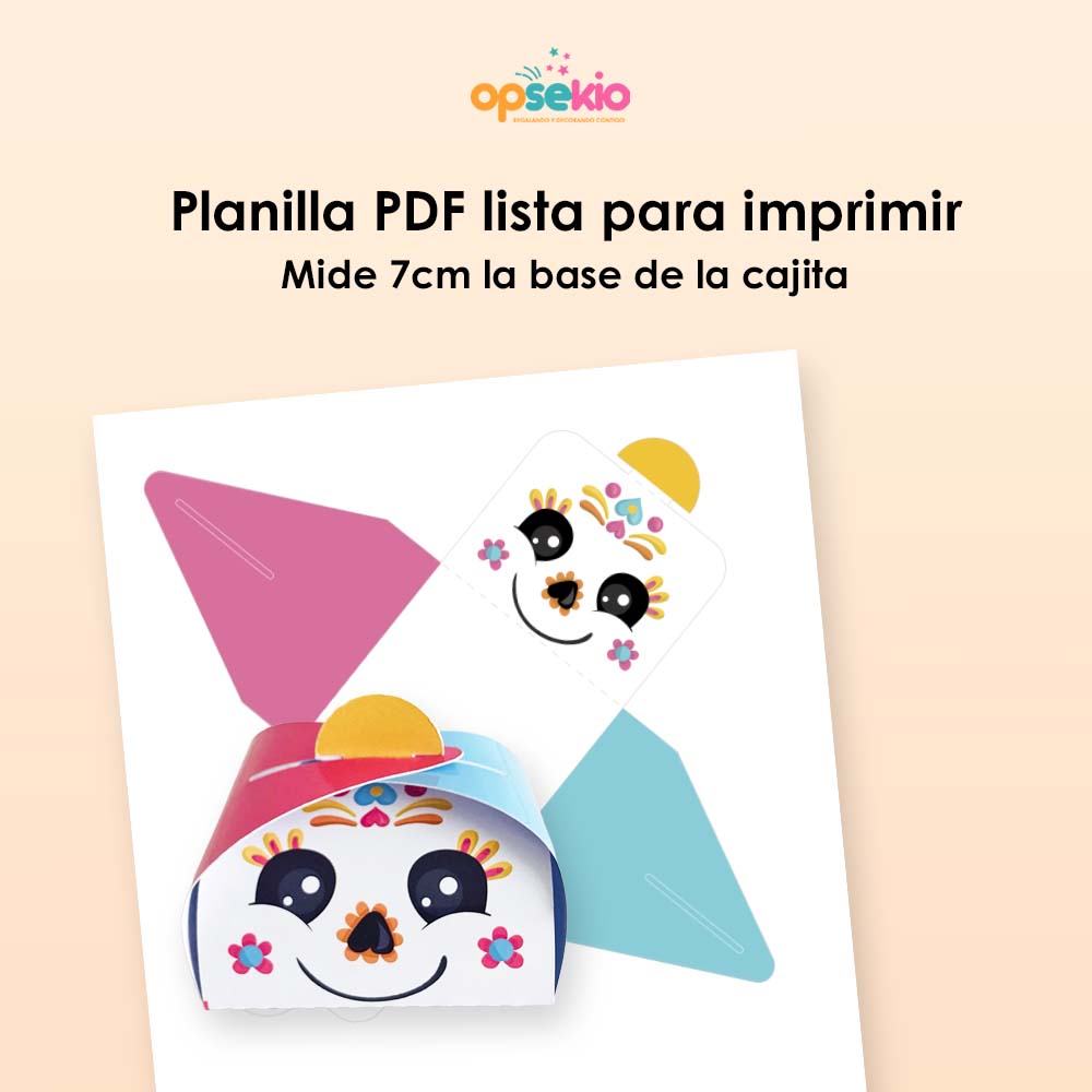 Cajita Día de Muertos — Calaverita Imprimible PDF