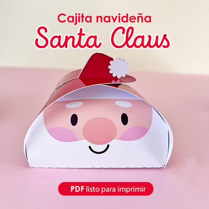 Cajita Navideña Santa Claus – PDF Imprimible | Cajita para Dulces y Detallitos