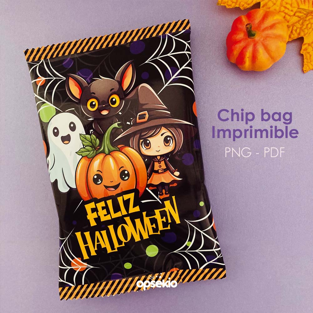 Kit imprimible envoltura halloween