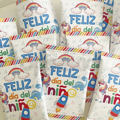 Chip Bag Feliz Día del Niño - Imprimibles en PDF y PNG