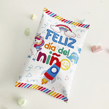 Chip Bag Feliz Día del Niño - Imprimibles en PDF y PNG
