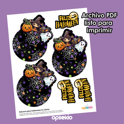 Dulcero para halloween con domo