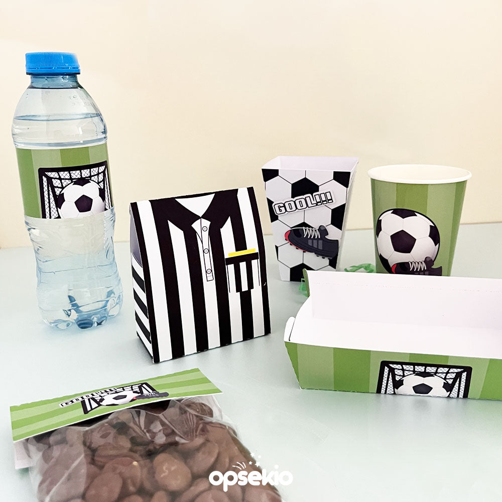 Kit Imprimible de Envolturas para Fiesta de Fútbol