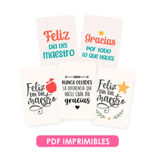 Etiquetas Día del Maestro para Imprimir - PDF