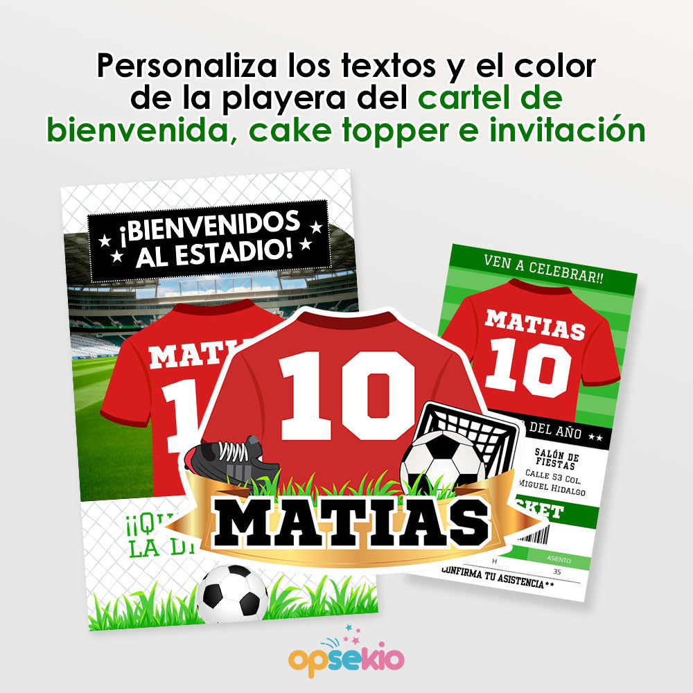 Kit de Imprimibles para Decorar Fiesta de Fútbol (PDF, PNG y Editable en Canva)