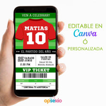 Invitación Fiesta de Cumpleaños Fútbol – Editable o personalizada (Digital e Imprimible)