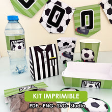 Kit imprimible para fiesta temática de fútbol