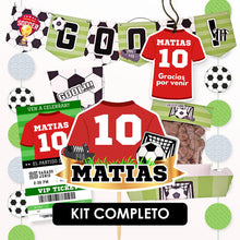 Kit Imprimible Fiesta Fútbol para Cumpleaños (Decoración + Candy Bar)