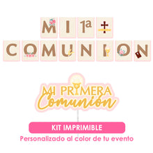 Decoración sencilla para primera comunión - Kit imprimible