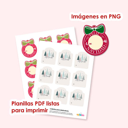 Etiquetas de navidad para imprimir