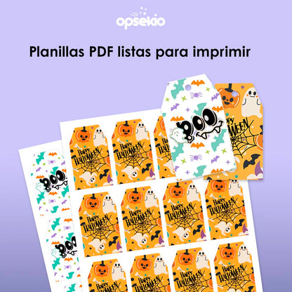 Tags Halloween para Imprimir — 7 Diseños en PDF