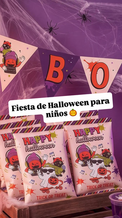 Kit Imprimible Halloween Spooky Fun — Envolturas y dulces PDF