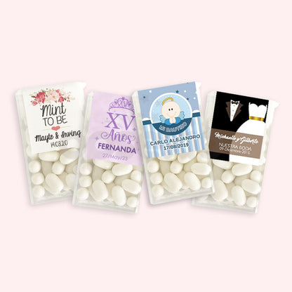 Recuerdos para fiestas tic tac personalizados