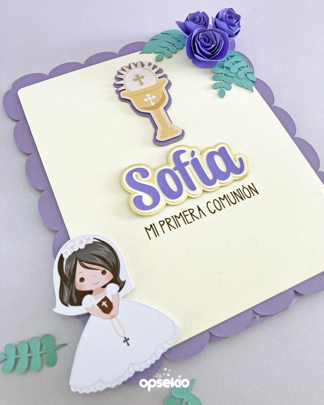 Decoración primera comunión letrero para mesa