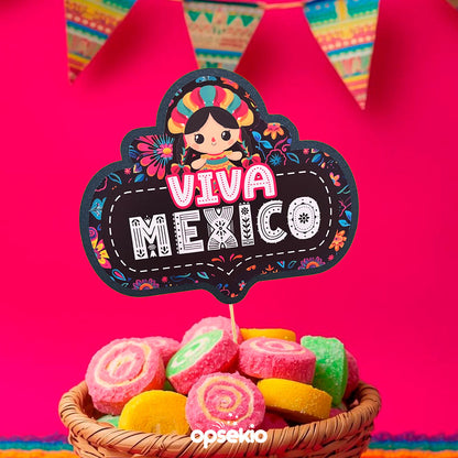 Toppers Viva Mexico para imprimir