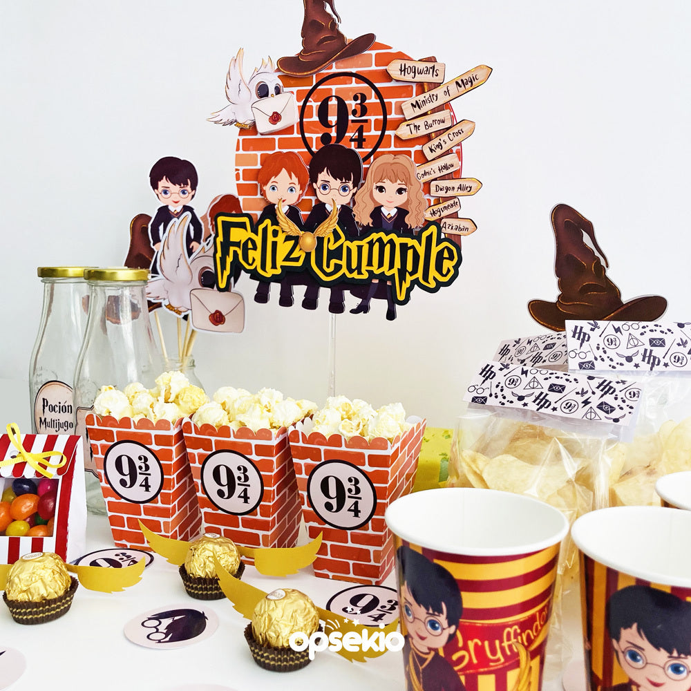 Fiesta tematica de harry potter kit completo (126 pzas)