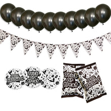 Decoración de halloween blanco y negro (51 pzs)