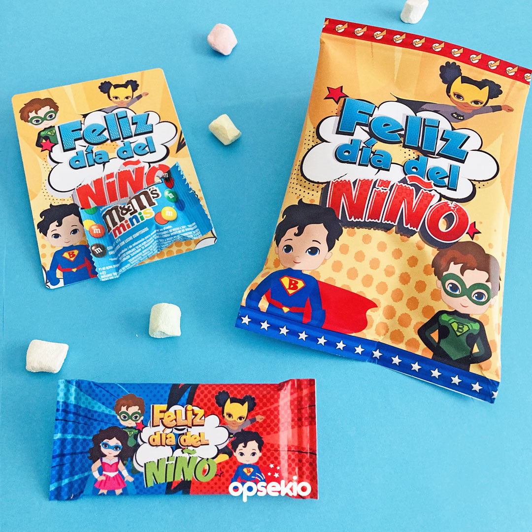 Etiquetas día del niño superheroes para imprimir