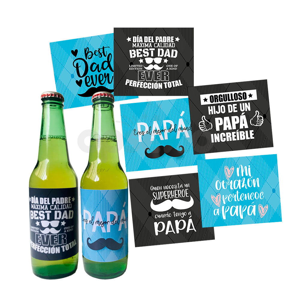 Etiquetas de cerveza dia de padre