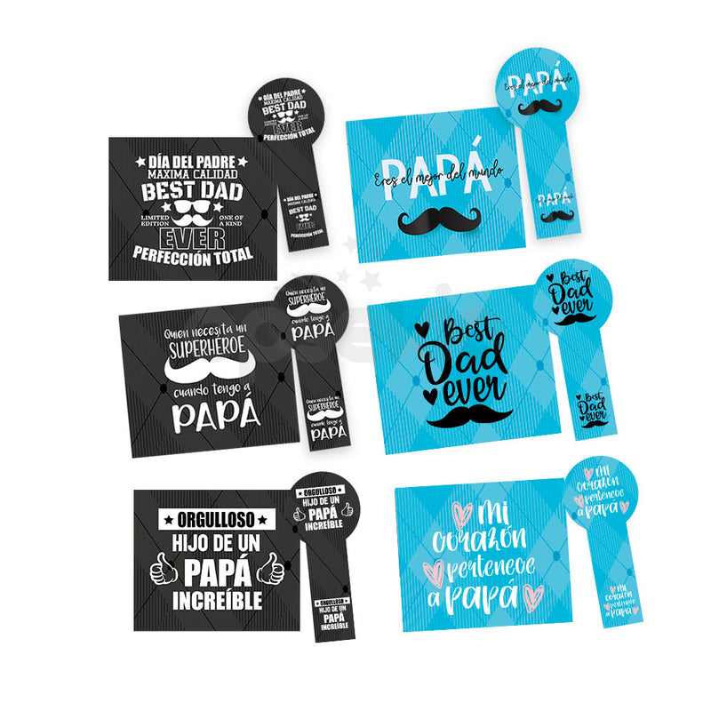 Etiquetas para cerveza y botanas dia del padre
