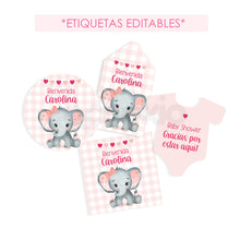 Etiquetas para imprimir baby shower niña