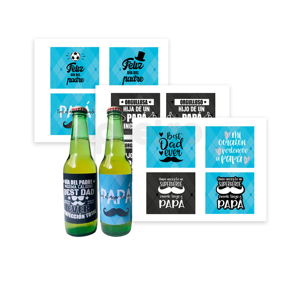 Etiquetas para cerveza dia del padre | Kit Imprimible PDF – Opsekio
