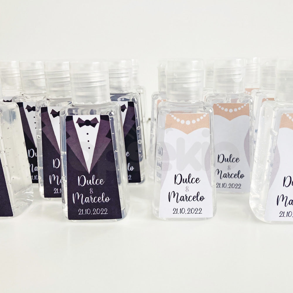 Recuerdos para boda gel antibacterial 50pz