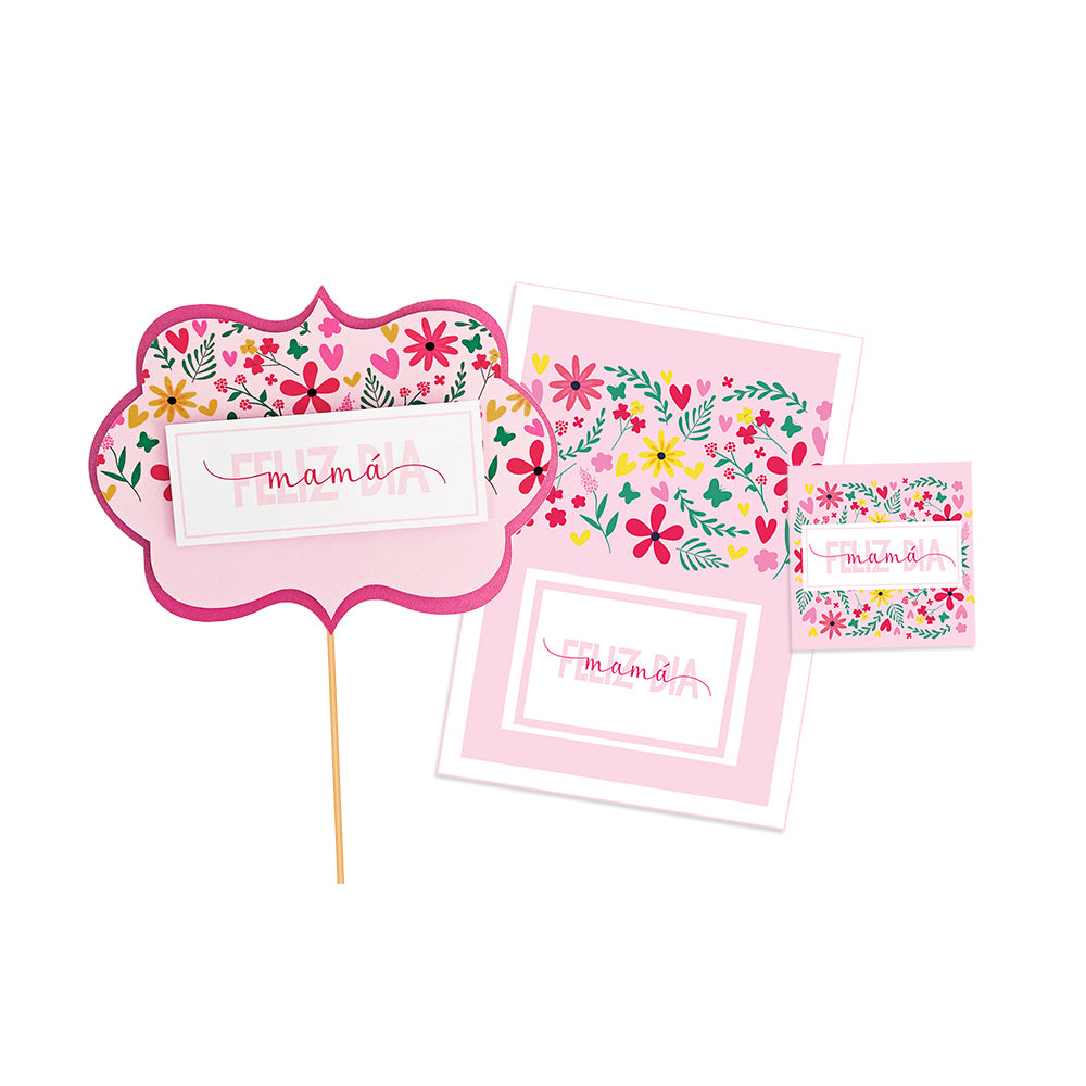 Tarjetas para mamá y cake topper imprimibles