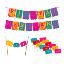 Banderines y toppers fiesta mexicana