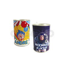 Dulceros para fiesta bote de alcancía chico